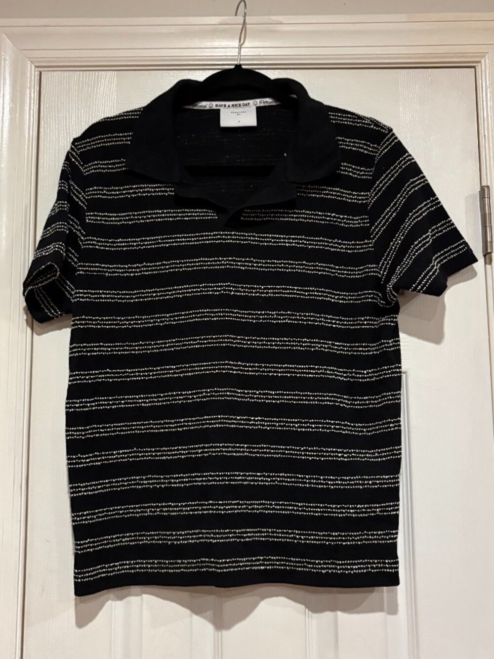 Percival Laurent Waffle-Knit Polo Shirt